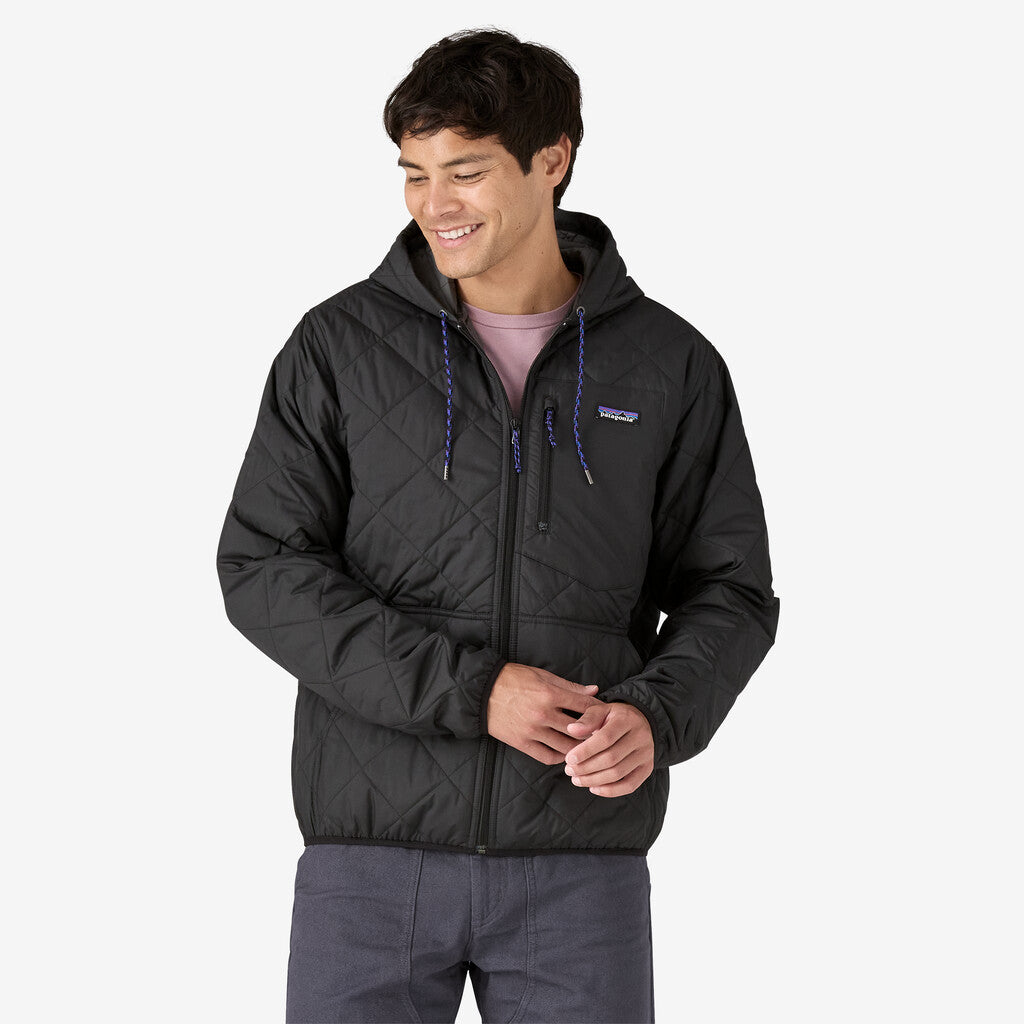 Patagonia Men's Diamond Quilted Bomber Hoody: Black