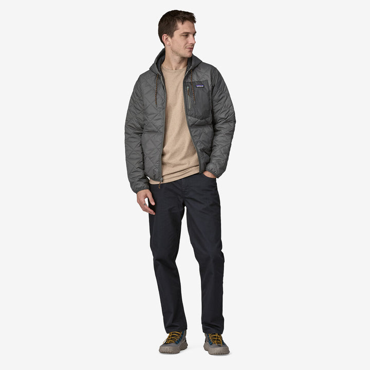 Patagonia Men's Diamond Quilted Bomber Hoody: Noble Grey