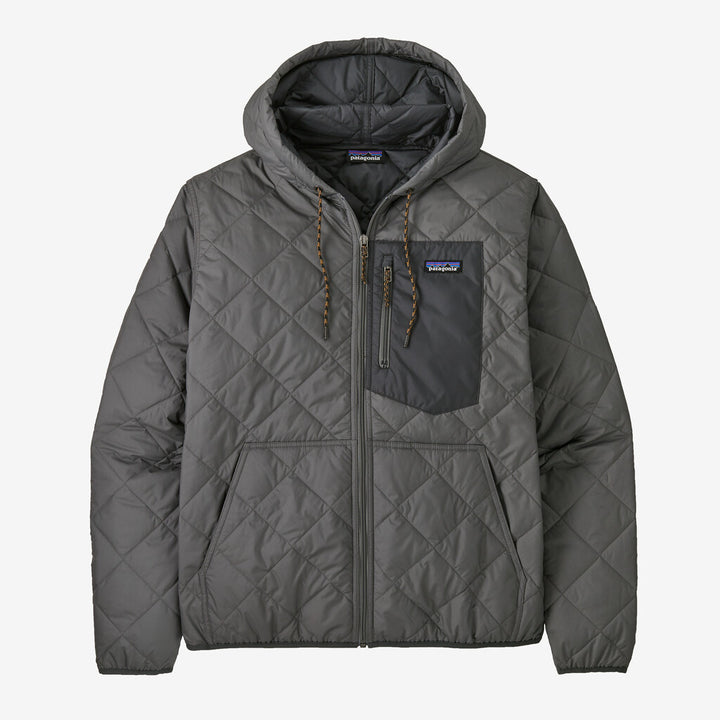 Patagonia Men's Diamond Quilted Bomber Hoody: Noble Grey