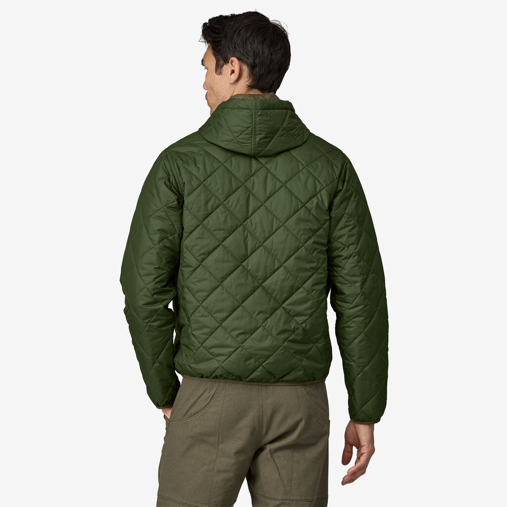Patagonia Men's Diamond Quilted Bomber Hoody: Torrey Pine Green