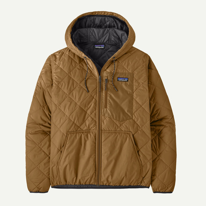 Patagonia Men's Diamond Quilted Bomber Hoody: Deer Brown