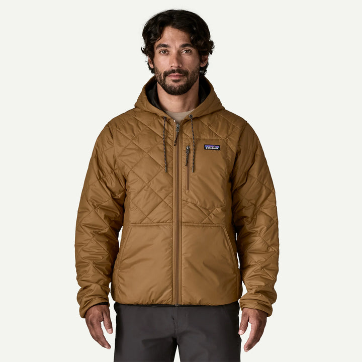 Patagonia Men's Diamond Quilted Bomber Hoody: Deer Brown