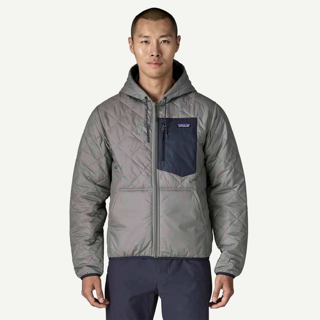 Patagonia Men's Diamond Quilted Bomber Hoody: Forever Grey