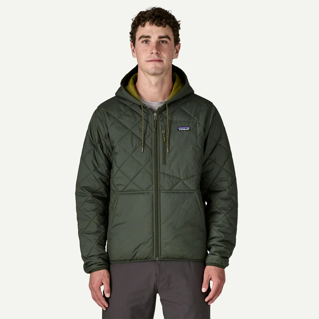 Patagonia Men's Diamond Quilted Bomber Hoody: Old Growth Green