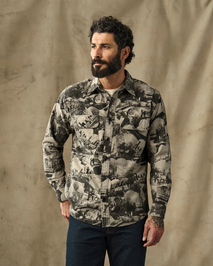 Filson Field Flannel Shirt: Vintage Khaki Print