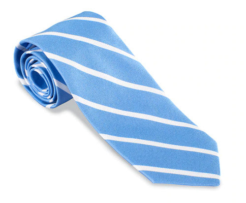 R. Hanauer Buckingham Stripe Necktie: Carolina Blue