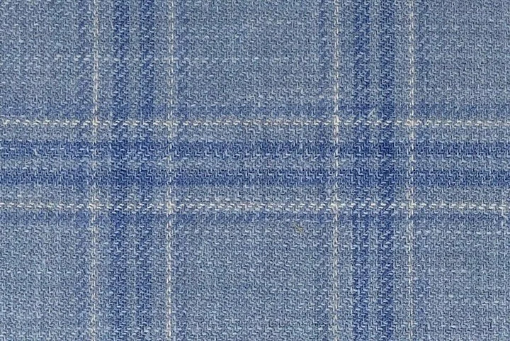 MaxDavoli By Maxman Drago Soft Coat: Light Blue Plaid