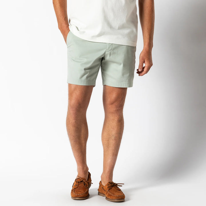 Duckhead 7" Gold School Chino Short: Shadow Green