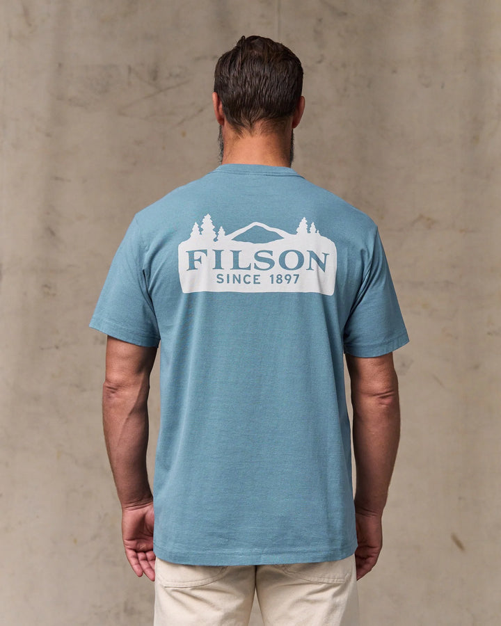 Filson Short Sleeve Scenic Graphic T-Shirt: Bluefin