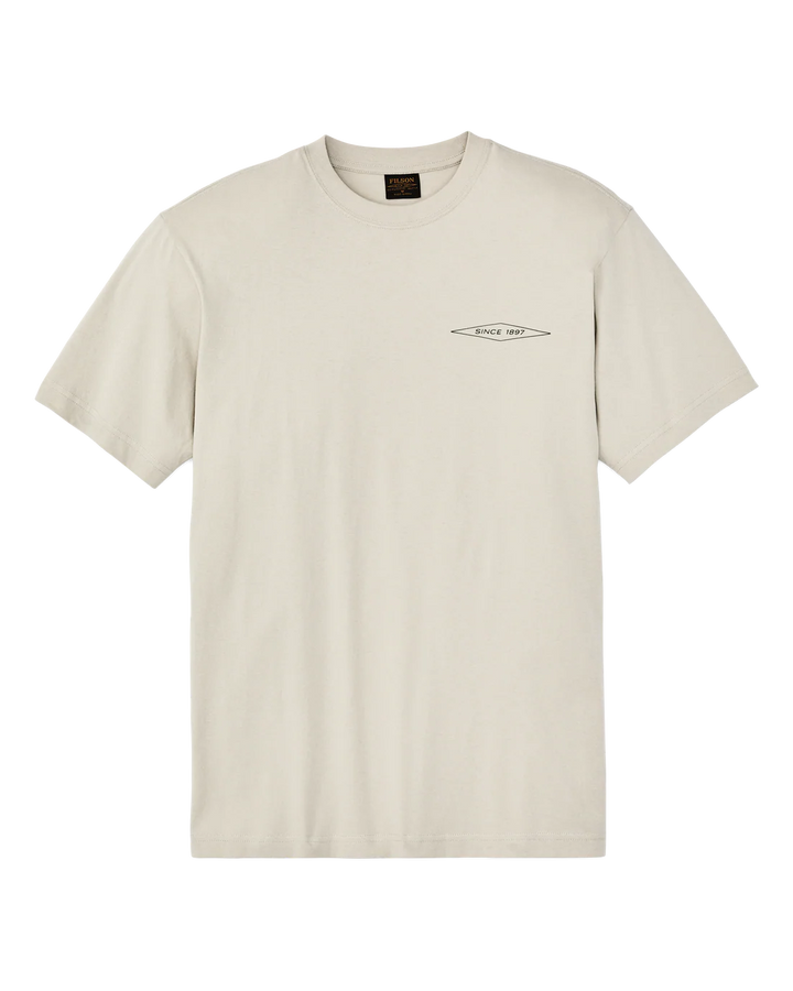 Filson Short Sleeve Diamond Graphic T-Shirt: Gray Sky