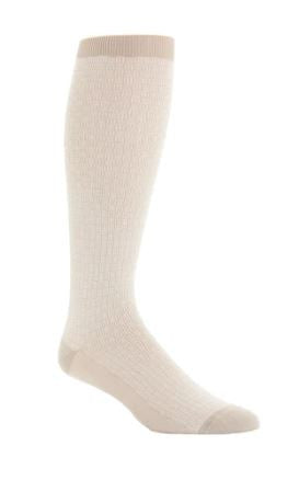 Dapper Classics Tan w/Cream Cross Hatch Sock Linked Toe