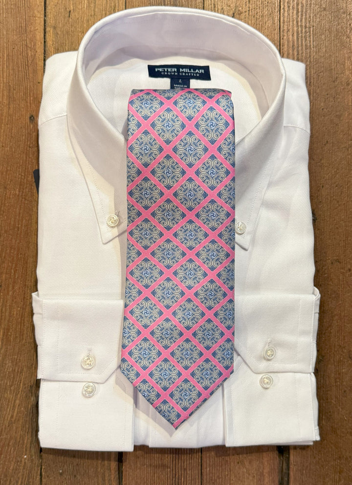 Robert Jensen Pink and Blue Kaleidoscope Tie