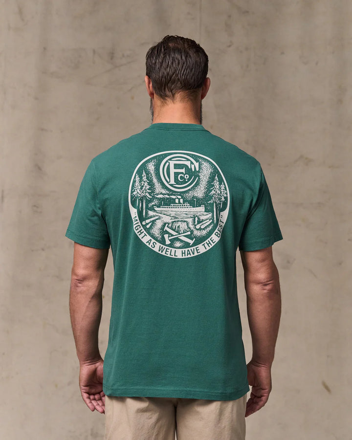Filson Short Sleeve Forestry Graphic T-Shirt: Mallard Green