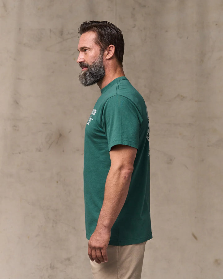 Filson Short Sleeve Forestry Graphic T-Shirt: Mallard Green