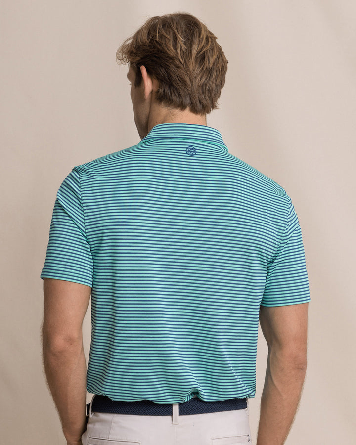 Southern Tide Oceanfront Stripe Pique Polo: Gulf Shore