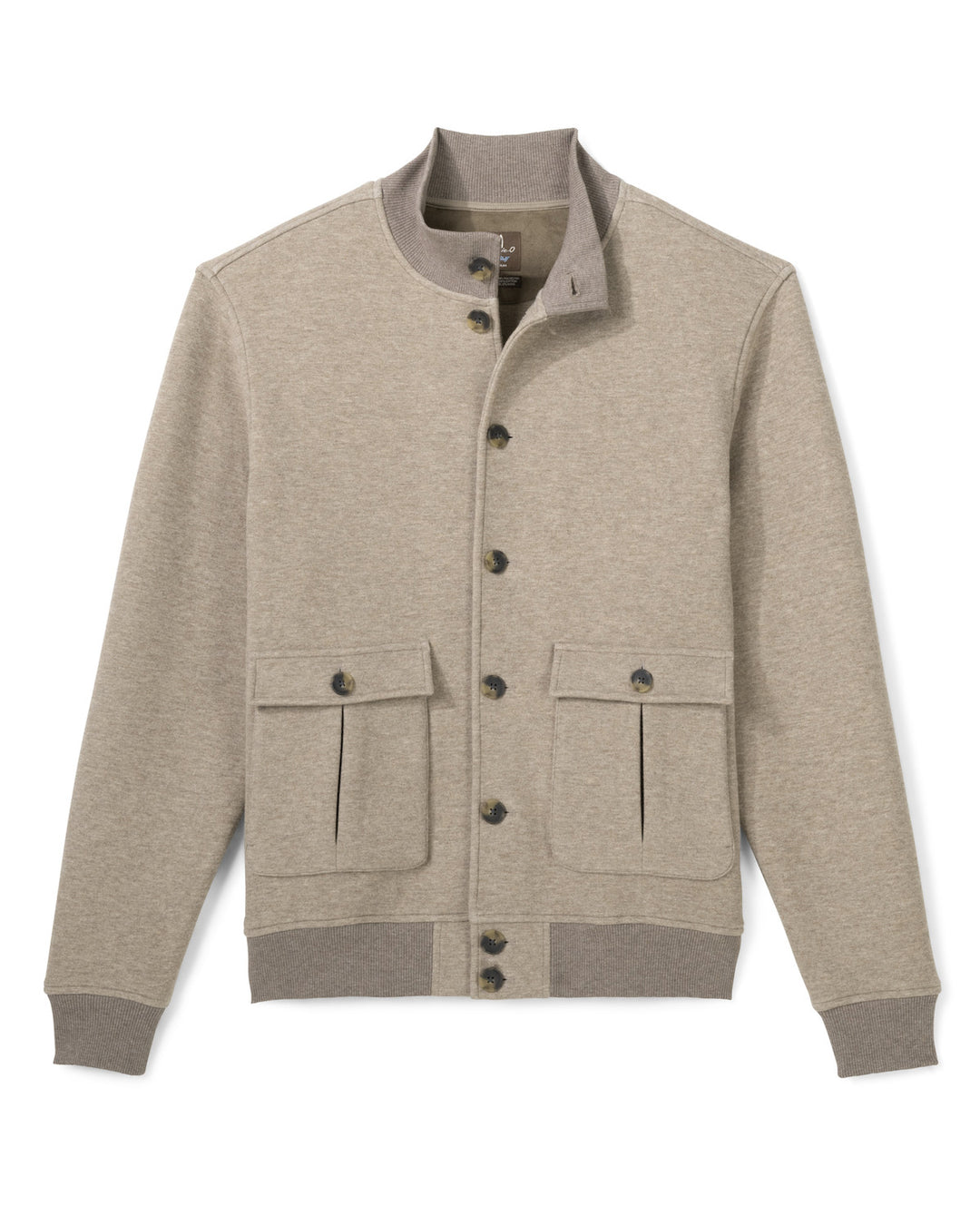 Johnnie-O Stretch Knit Bomber: Maple