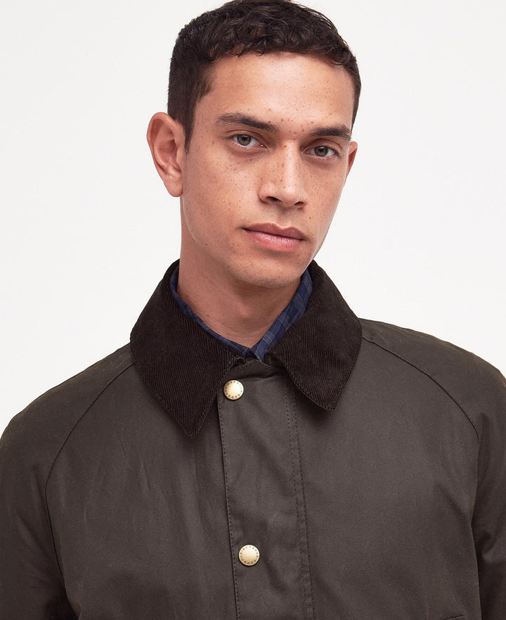 Barbour Ashby Waxed Jacket: Olive