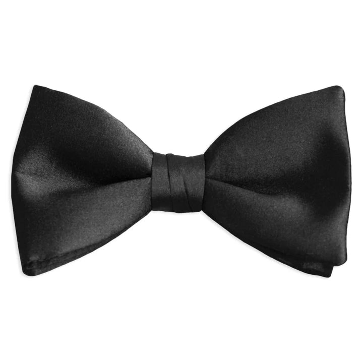 Silk Pre-Tied Bowtie and Cummerbund Set: Black