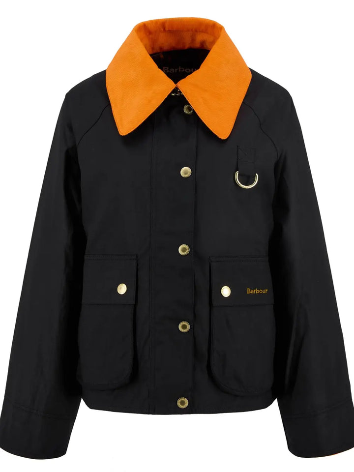 Barbour Icons Spey Waxed Jacket: Black/Classic