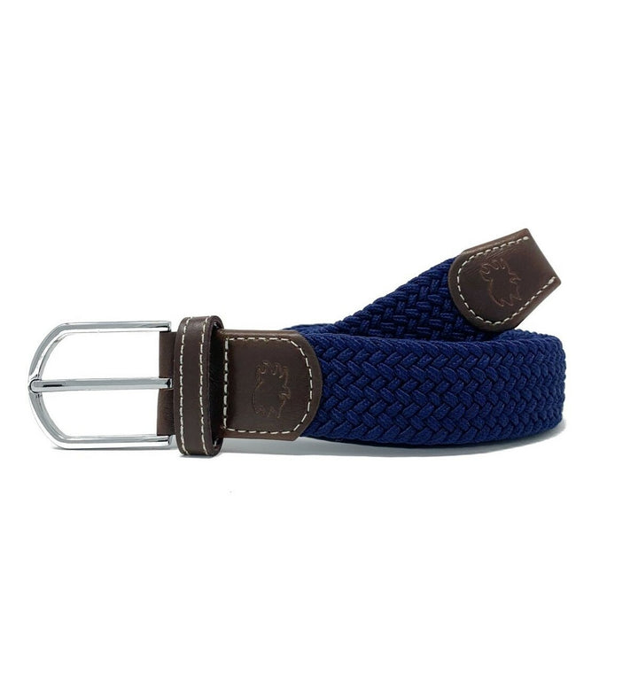 Roostas The Pebble Beach Woven Elastic Stretch Belt - Navy