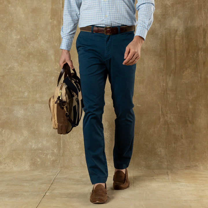 Duck Head Slim Fit Gold School Chino: Mallard Blue
