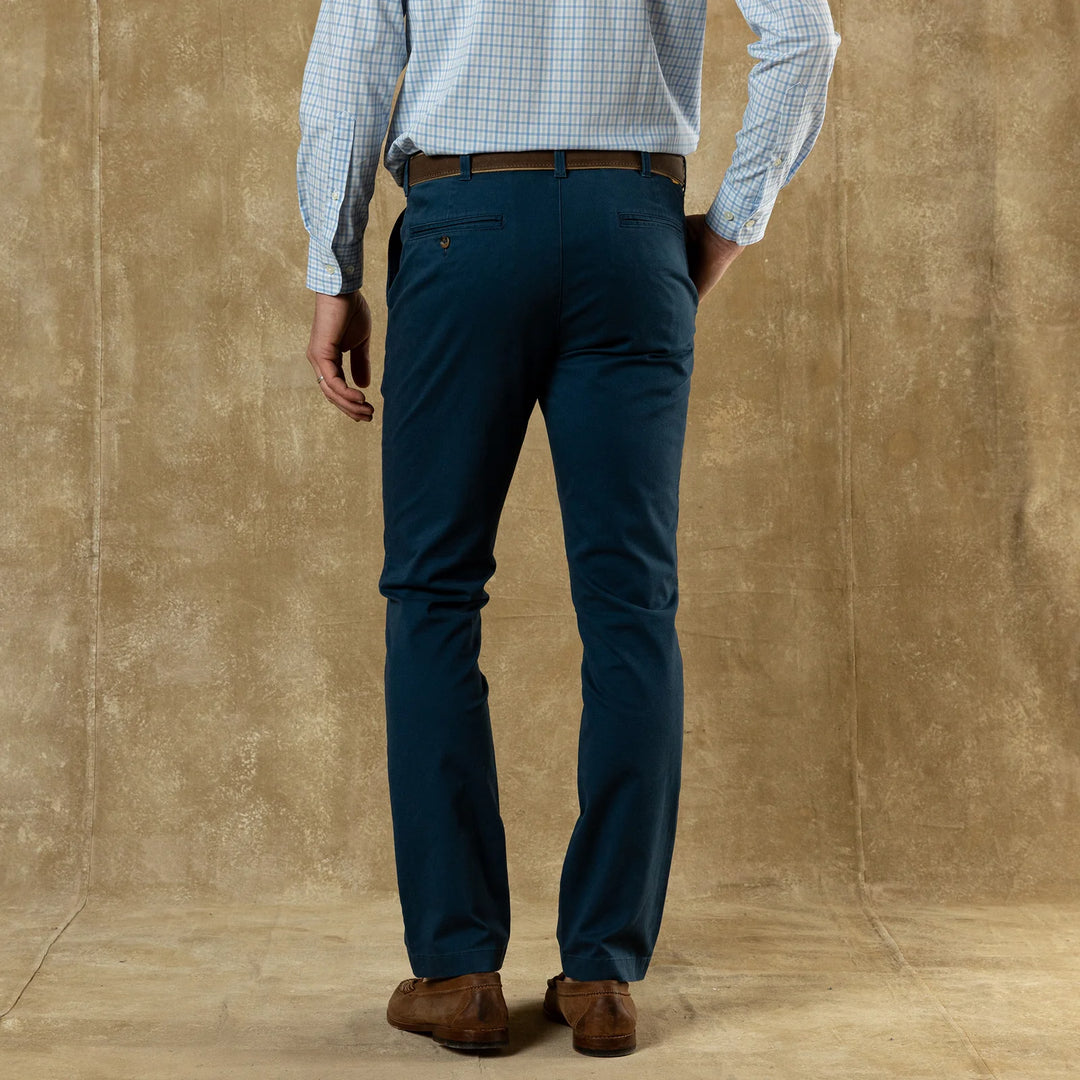 Duck Head Slim Fit Gold School Chino: Mallard Blue