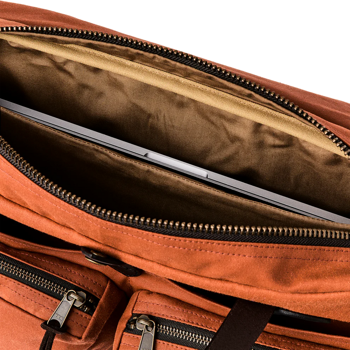 Filson 24 Hour Tin Cloth Briefcase: Rust