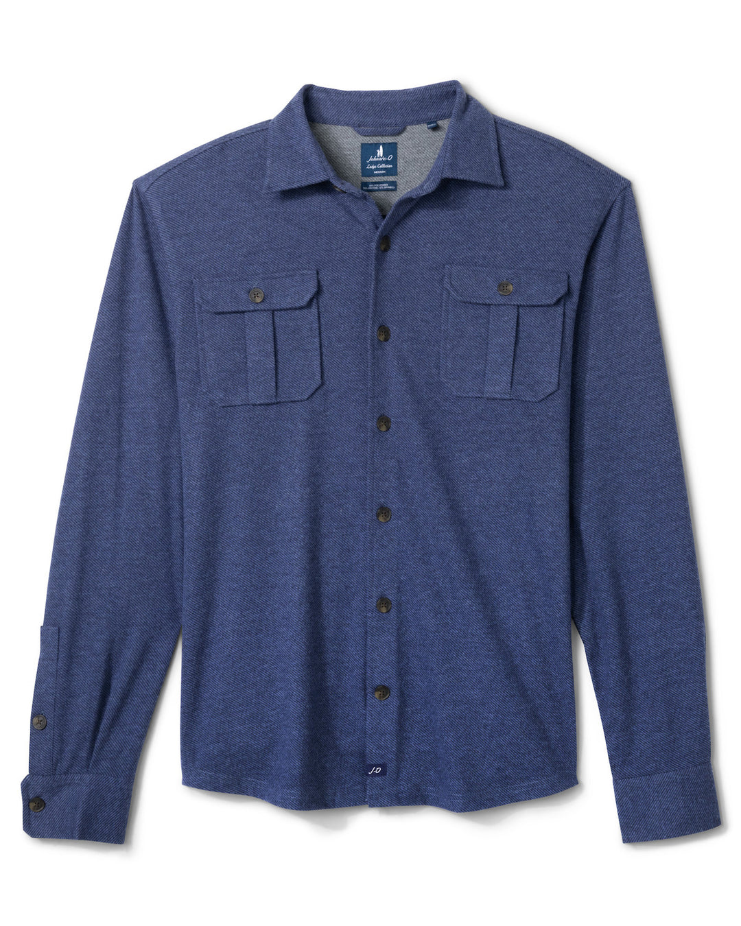 Johnnie-O Sequoia Twill Solid Button-Down Shirt: Twilight