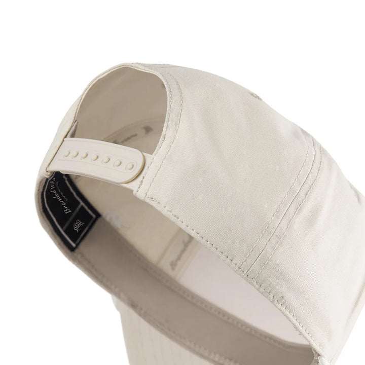 Branded Bills Bare Curved Canvas 5 Panel Rope Hat: Beige