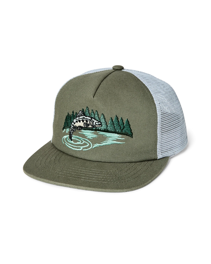 Filson Trout Trucker Mesh Cap: Dusty Pine