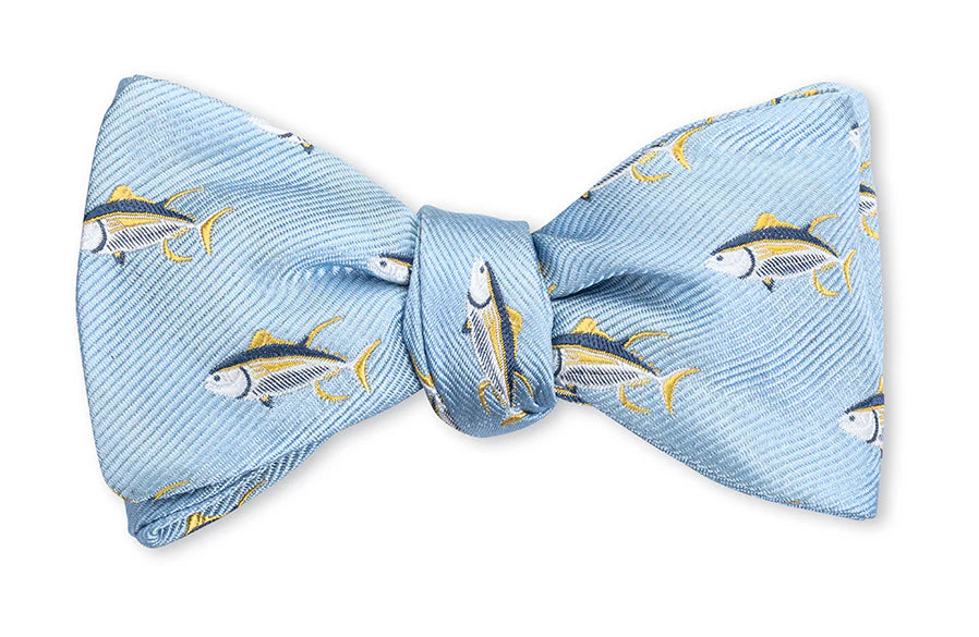 R. Hanauer Light Blue Woven Tuna Bowtie