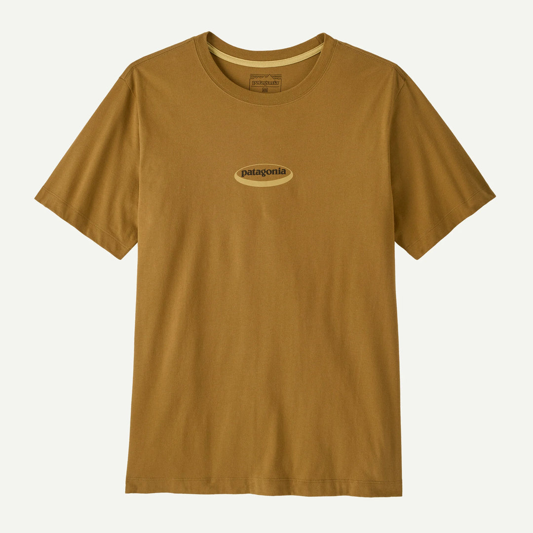 Patagonia Men's '95 Oval Logo T-shirt: Bobcat Brown - Sunshine