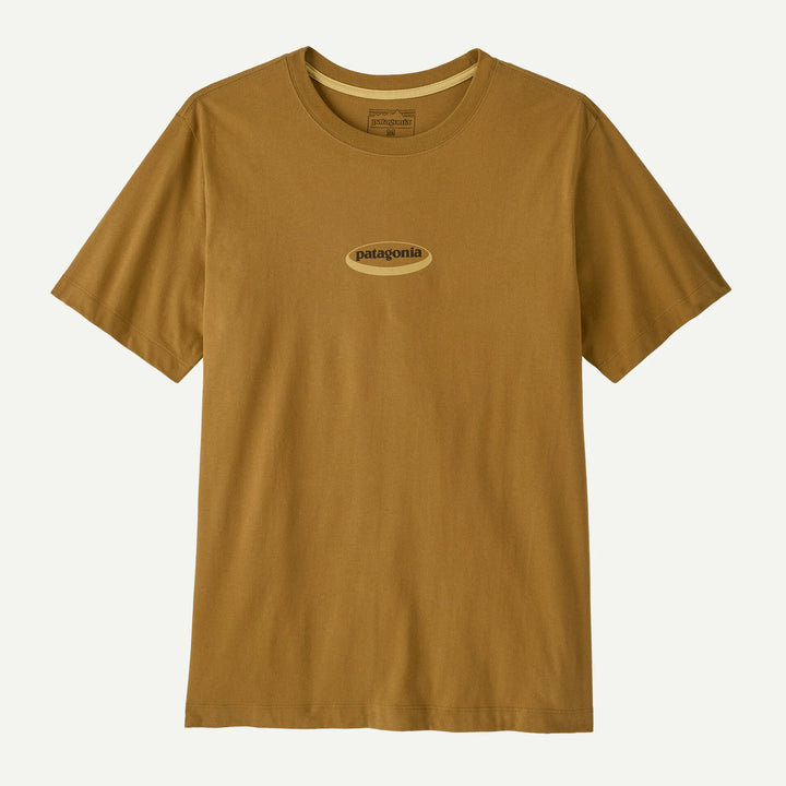 Patagonia Men's '95 Oval Logo T-shirt: Bobcat Brown - Sunshine