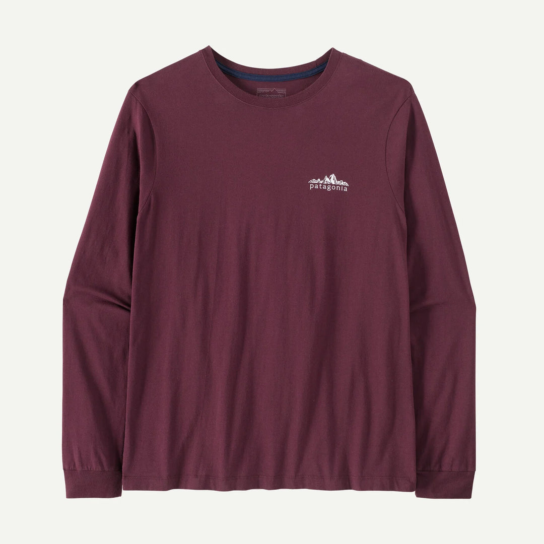 Patagonia Men's Long-Sleeved Fitz Roy Foothills T-Shirt: Berry Fig