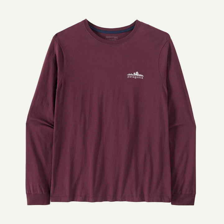 Patagonia Men's Long-Sleeved Fitz Roy Foothills T-Shirt: Berry Fig