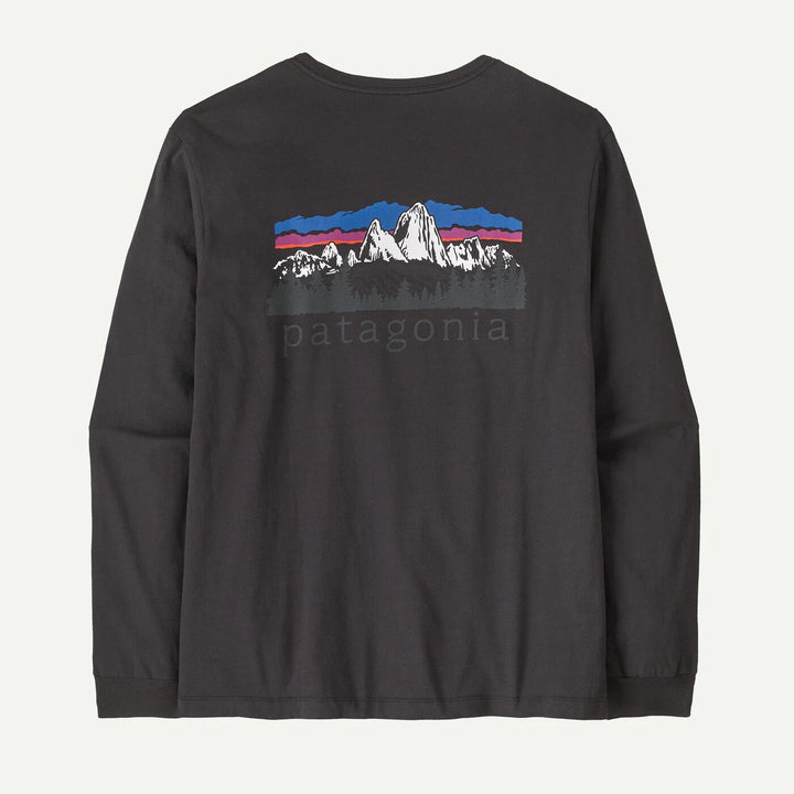 Patagonia Men's Long-Sleeved Fitz Roy Foothills T-Shirt: Ink Black