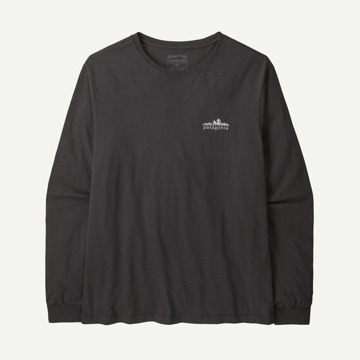 Patagonia Men's Long-Sleeved Fitz Roy Foothills T-Shirt: Ink Black