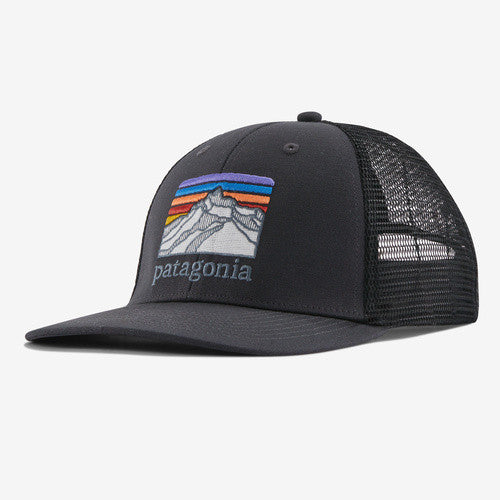 Patagonia Line Logo Ridge LoPro Trucker Hat: Ink Black