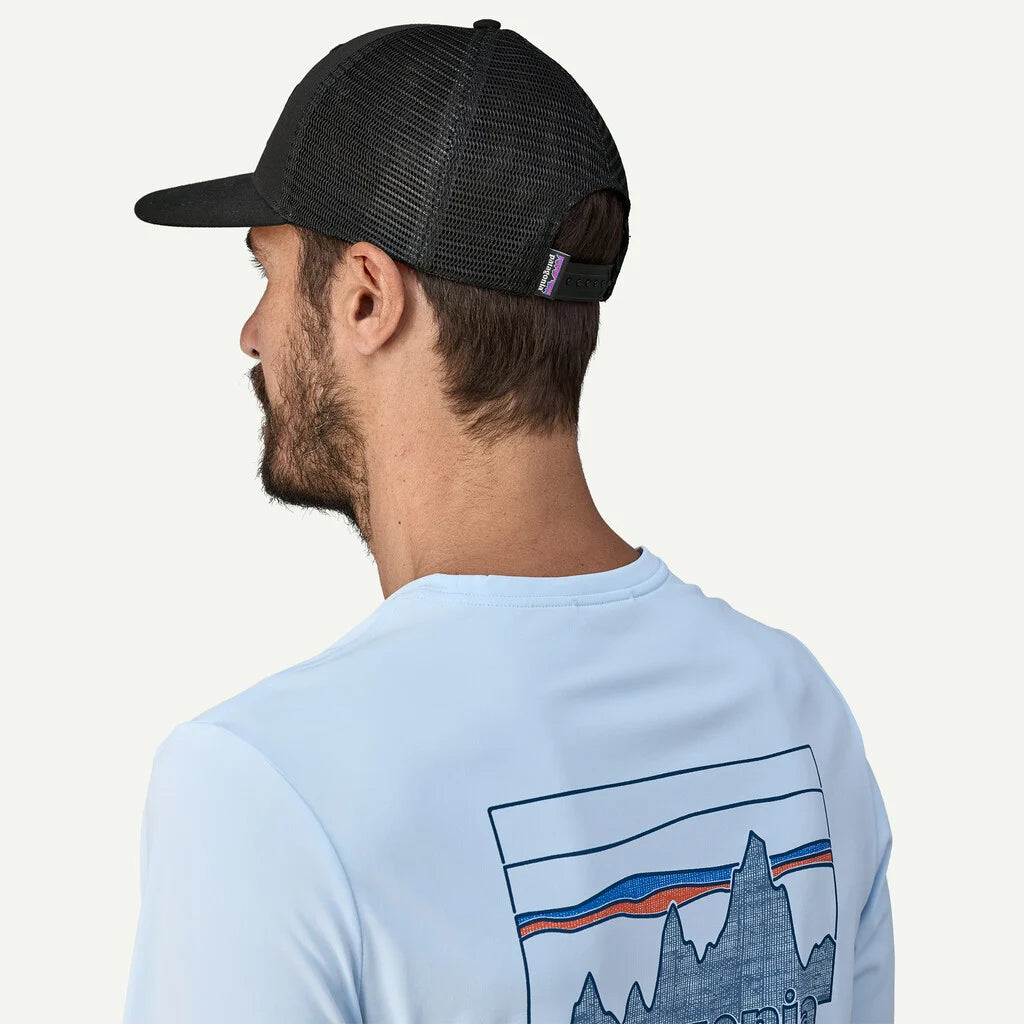 Patagonia P-6 Logo Trucker: Black