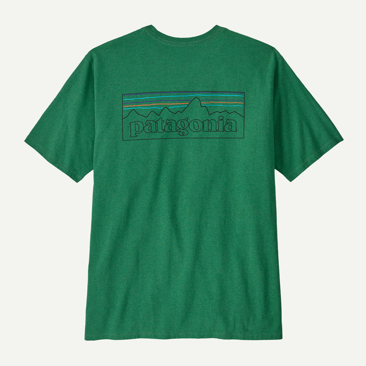 Patagonia Men's P-6 Logo Responsibili-Tee®:  P-6 Outline: Heartleaf Green