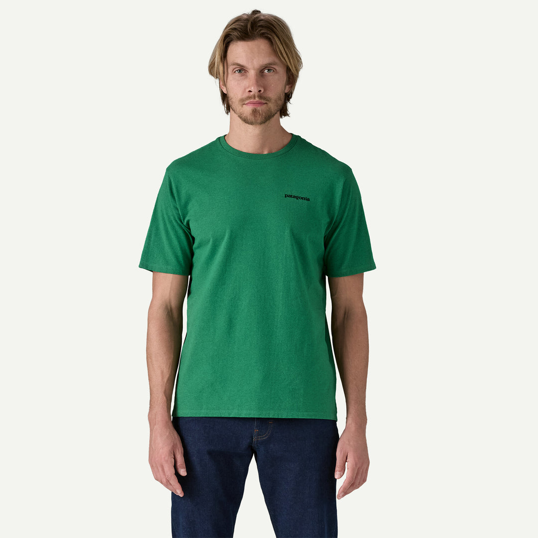 Patagonia Men's P-6 Logo Responsibili-Tee®:  P-6 Outline: Heartleaf Green