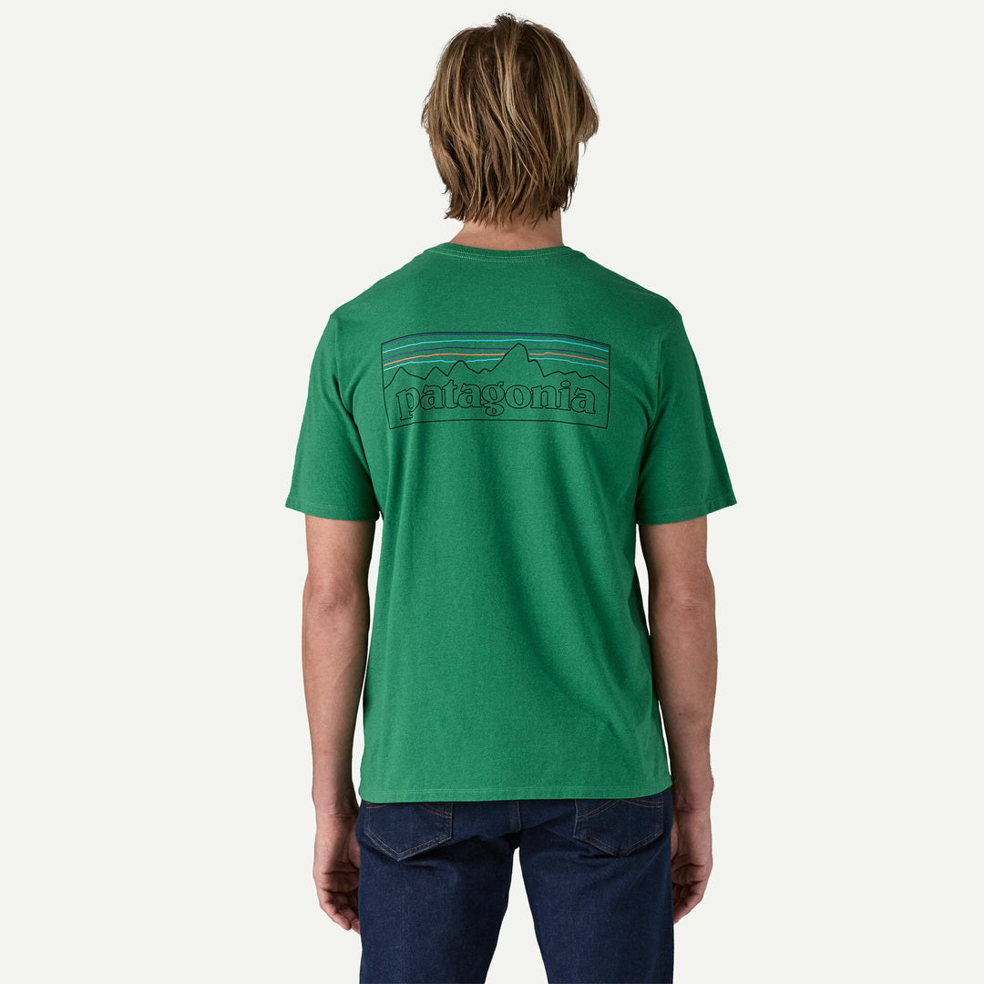 Patagonia Men's P-6 Logo Responsibili-Tee®:  P-6 Outline: Heartleaf Green