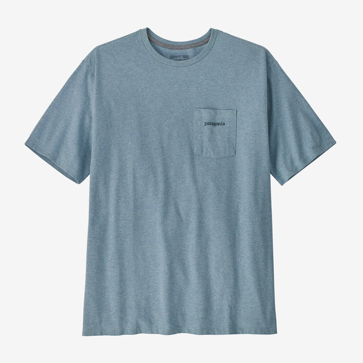 Patagonia Men's Line Logo Ridge Pocket Responsibili-Tee®: Thermal BlueBlue