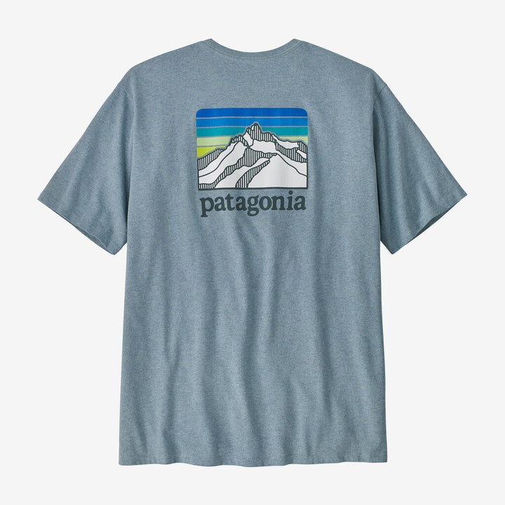 Patagonia Men's Line Logo Ridge Pocket Responsibili-Tee®: Thermal BlueBlue