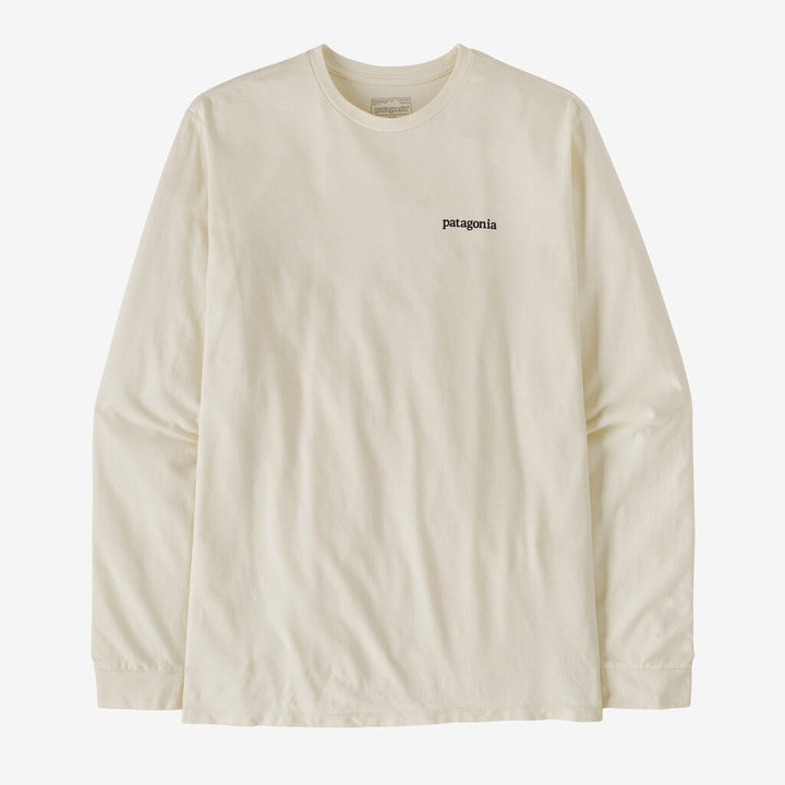 Patagonia Men's Long-Sleeved Line Logo Ridge Responsibili-Tee®: Birch White