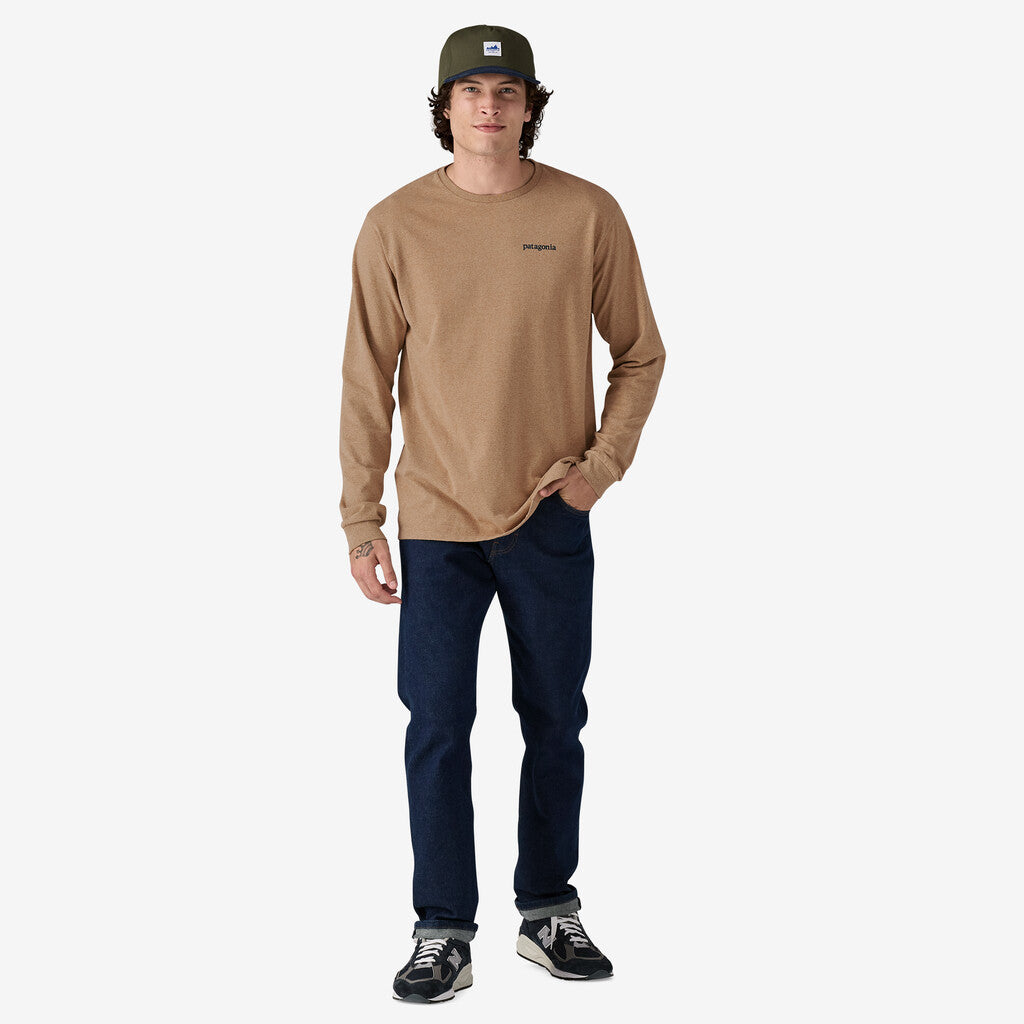 Patagonia Men's Long-Sleeved Line Logo Ridge Responsibili-Tee®: Grayling Brown