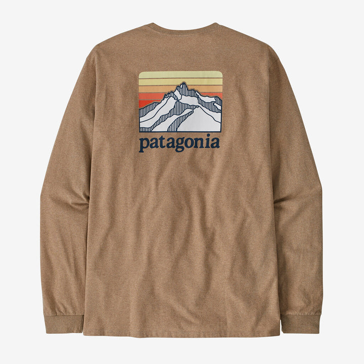 Patagonia Men's Long-Sleeved Line Logo Ridge Responsibili-Tee®: Grayling Brown