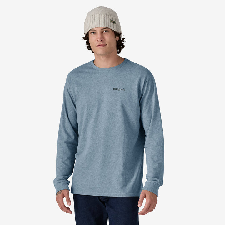 Patagonia Men's Long-Sleeved Line Logo Ridge Responsibili-Tee®: Thermal Blue