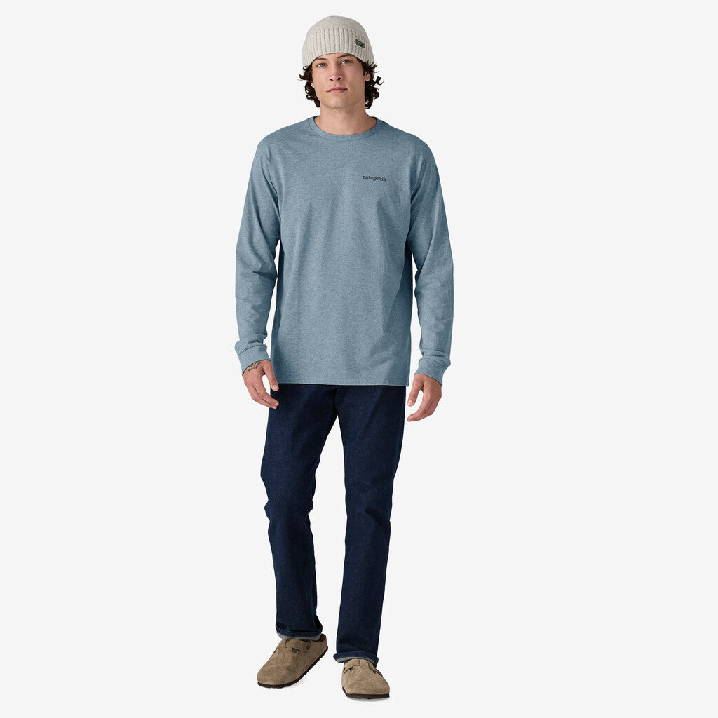 Patagonia Men's Long-Sleeved Line Logo Ridge Responsibili-Tee®: Thermal Blue