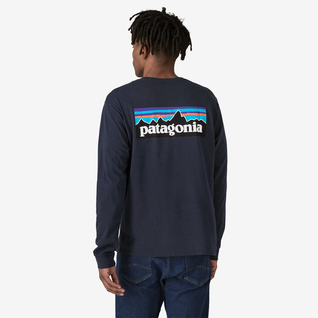 Patagonia Men's Long-Sleeved P-6 Logo Responsibili-Tee®: New Navy